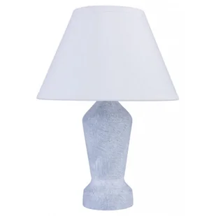 Drewniana lampka nocna z abażurem szary marmur - S225 B4-P70 - Lampy stojące - miniaturka - grafika 1