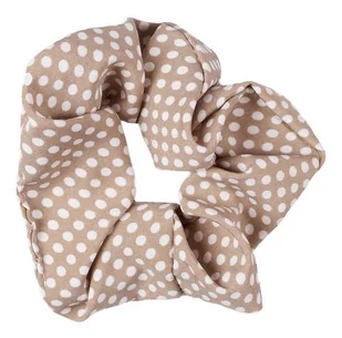 Top Choice Gumki do włosów DOTS 23866 - różowa i beżowa w kropki 1 op. 2 szt. - Ozdoby do włosów - miniaturka - grafika 1