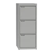 Szafy biurowe - KOVONA Metalowa szafa kartotekowa A4, 3 szuflady, kolor szary G2303 7035/7035 - miniaturka - grafika 1