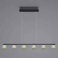 Lampy sufitowe - Lampa wisząca LED Loft, 6-punktowa, szkło dymione - miniaturka - grafika 1