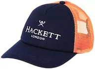 Czapki damskie - Hackett London Czapka z daszkiem dla chłopców, Granatowy/różowy, Rozmiar uniwersalny - miniaturka - grafika 1