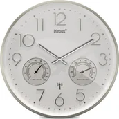 Zegary - Radiobudzik Mebus Mebus 12989 radio wall clock with Thermo-Hygrometer - miniaturka - grafika 1