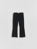 Spodnie i spodenki dla dziewczynek - Reserved - Bawełniane spodnie - czarny - miniaturka - grafika 1