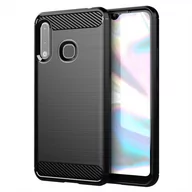 Etui i futerały do telefonów - Pokrowiec Etui Do Samsung Galaxy A70e w BRUSHED CZARNY Pokrowiec Ochronny Obudowa Case Cover Cadorabo - miniaturka - grafika 1