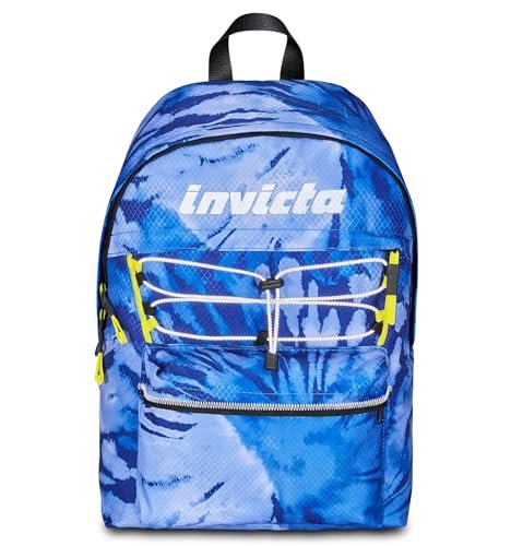 Invicta Fantasy American School Backpacks, niebieski, plecak z jedną komorą z kieszenią na komputer lub tablet, plecak wyższy, uniwersytet i podróż, chłopiec mężczyzna, wkładki odblaskowe, Niebieska,
