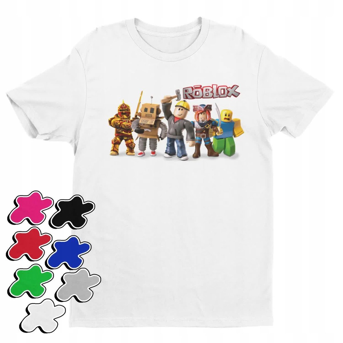 Koszulka T-Shirt Dziecięca Z Nadrukiem Dla Gracza Roblox Gry -M 134-140