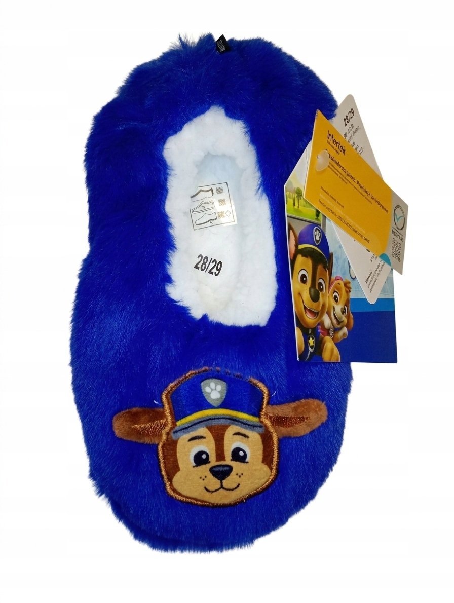 Puszyste Kapcie PSI PATROL Paw Patrol Chase Niebieskie Rozmiar 28/29 K259*