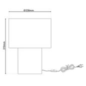 Lampy stojące - Näve Puszysta lampa stołowa, beżowa Wysokość 31 cm tekstylna E27 cylindryczna - miniaturka - grafika 1