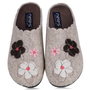 Pantofle damskie hiszpańskie Neles T81-27333 BEIGE R.38 - Kapcie damskie - miniaturka - grafika 1