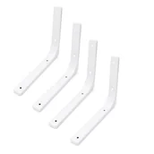 Zawiasy, okucia i inne akcesoria - Opakowanie 4 szt., uchwyt ścienny 100 mm x 100 mm, matowy biały metalowy uchwyt - miniaturka - grafika 1