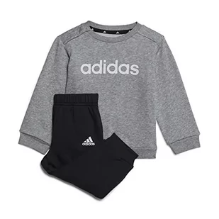 adidas Unisex Baby Youth/Baby Jogger I Lin Fl Jog, góra: Medium Grey Heather/White Bottom:Black, HR5882, 74 - Odzież sportowa dziecięca - miniaturka - grafika 1