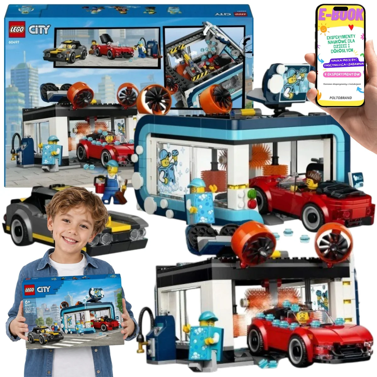 LEGO CITY Automatyczna myjnia samochodowa dla dziecka 6 7 8 lat 60497 LEGO PREZENT DLA SYNA CÓRKI WNUKA WNUCZKI
