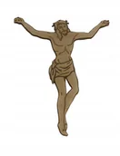 Figurki dekoracyjne - DREWNIANA figurka JEZUS CHRUSYTUS na krzyż 13x10cm - miniaturka - grafika 1