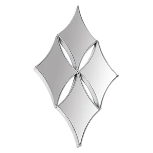 Alexandra House Living Metalowe srebrne lustro ścienne 5 x 67 x 44 cm - Lustra - miniaturka - grafika 1