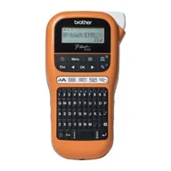 Drukarki kart i etykiet - Elektryczna Przenośna Drukarka Etykiet Brother PT-E110VP LCD Pomarańczowy - miniaturka - grafika 1