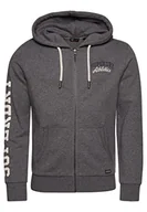 Bluzy męskie - Superdry Vintage Gym Athletic Ziphood Bluza męska, Bogaty Charcoal Marl, L - miniaturka - grafika 1