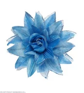 Dodatki do strojów karnawałowych - Widmann Spinka do włosów "Kwiat" niebieski WI04127 - miniaturka - grafika 1