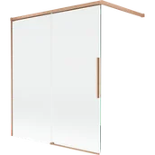 Parawany nawannowe - Mexen Rox parawan nawannowy 2-skrzydłowy rozsuwany 140 x 150 cm, transparent, miedź szczotkowana - 8C9-140-003-65-00 - miniaturka - grafika 1