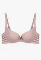 Biustonosze - Jasnofioletowy Biustonosz Gładki z Efektem Push-Up i Wycięciami Roselily - Born2be - miniaturka - grafika 1