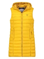 Kamizelki damskie - Geographical Norway Kamizelka pikowana "Vatikotal" w kolorze żółtym - miniaturka - grafika 1