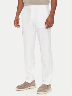 BOSS Spodnie materiałowe T_Commuter-Slim 50534303 Biały Slim Fit - Spodnie męskie - miniaturka - grafika 1