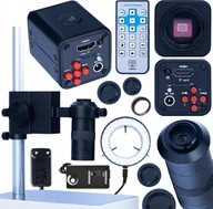 Mikroskopy i lupy - Mikroskop Rosfix MIKROSKOP CYFROWY PROFESJONALNY Norma Black PRO HDMI 1080P OŚWIETLACZ 4W1 - miniaturka - grafika 1