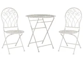 Meble ogrodowe - Zestaw mebli balkonowych metalowy biały STIFFE Beliani - miniaturka - grafika 1