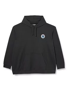 Wrangler Męska bluza z kapturem z logo, Faded Black, XL - Bluzy męskie - miniaturka - grafika 1