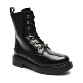 Botki damskie - Love Moschino Skórzane botki CITY40 - miniaturka - grafika 1