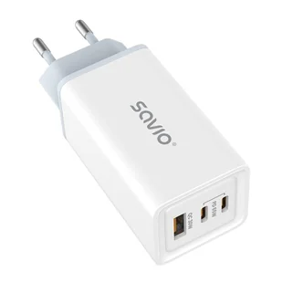 SAVIO ŁADOWARKA SIECIOWA GAN 65W BIAŁA LA-07 - Ładowarki do telefonów - miniaturka - grafika 5