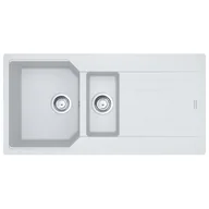 Zlewozmywaki - Franke Urban UBG 651-100 GSC Zlewozmywak granitowy półtorakomorowy 100x50 cm biały polarny 114.0687.302 - miniaturka - grafika 1