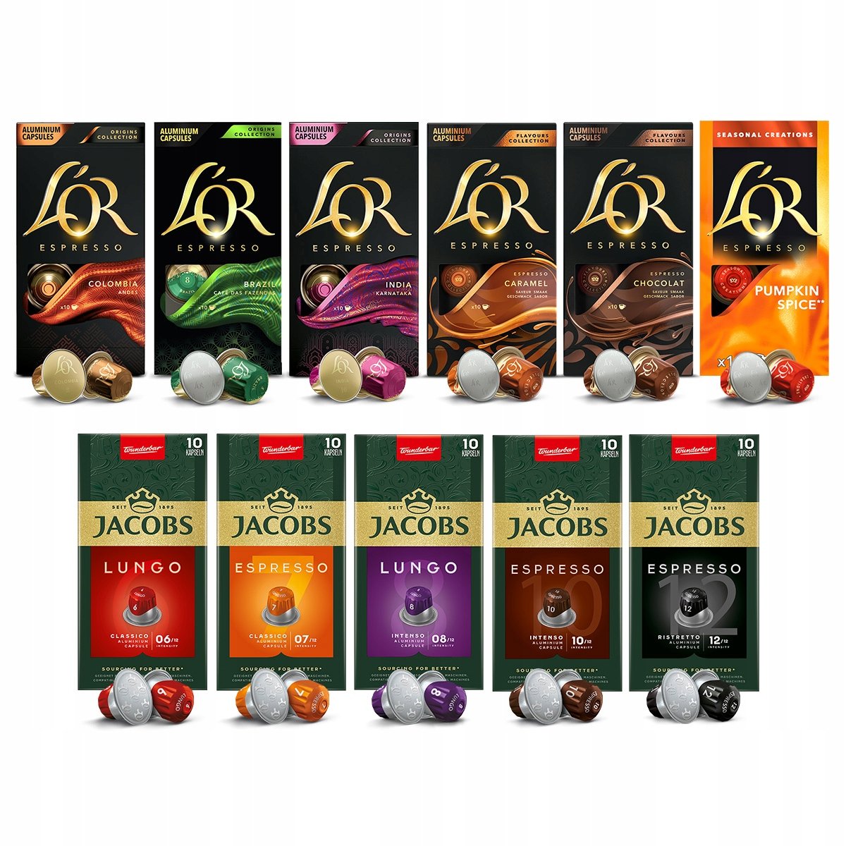 Kapsułki Jacobs L'or mix do Nespresso(r)* [110 kapsułek] 9+2 Gratis!