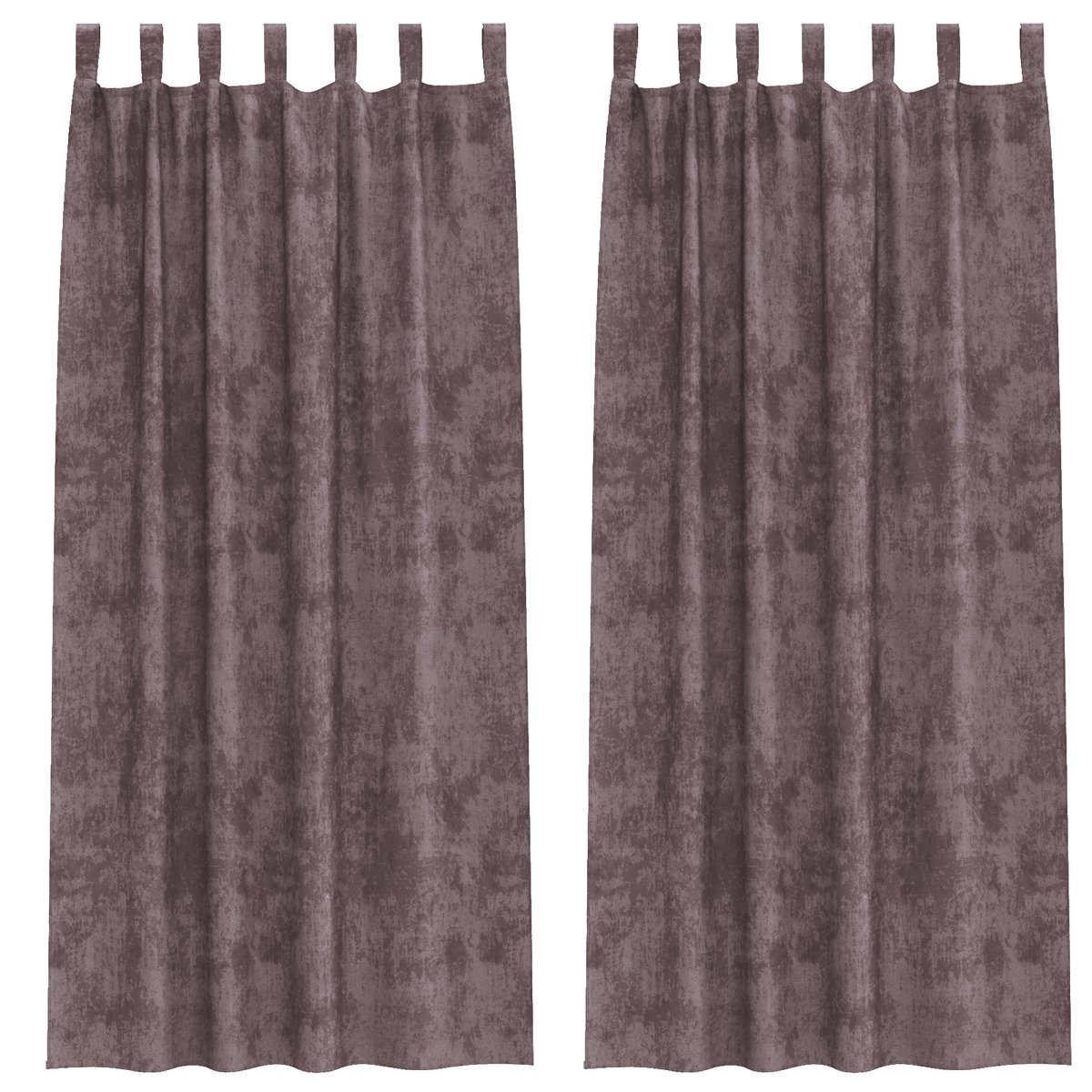 vidaXL Zasłony z weluru 2 szt. z ozdobnymi krawędziami Brązowe 225x140 cm
