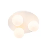 Oprawy, klosze i abażury - QAZQA Nowoczesna łazienkowa lampa sufitowa biała 3-punktowa - Cederic - miniaturka - grafika 1