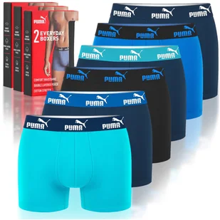 PUMA Bokserki Męskie 6 Sztuk Zestaw Bawełna Kolor Blue Navy Rozmiar XL - Majtki męskie - miniaturka - grafika 1