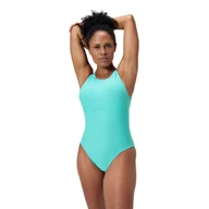 Stroje kąpielowe - Strój kąpielowy jednoczęściowy damski na basen Speedo Solid High Neck - miniaturka - grafika 1