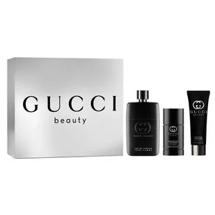 Gucci Guilty Pour Homme zestaw woda perfumowana spray 90ml + żel pod prysznic 50ml + dezodorant sztyft 75ml - Zestawy perfum męskich - miniaturka - grafika 1
