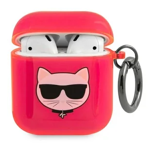 Apple Karl Lagerfeld Etui Karl Lagerfeld KLA2UCHFP AirPods cover różowy/pink Choupette KLD564PNK - Akcesoria do słuchawek - miniaturka - grafika 2
