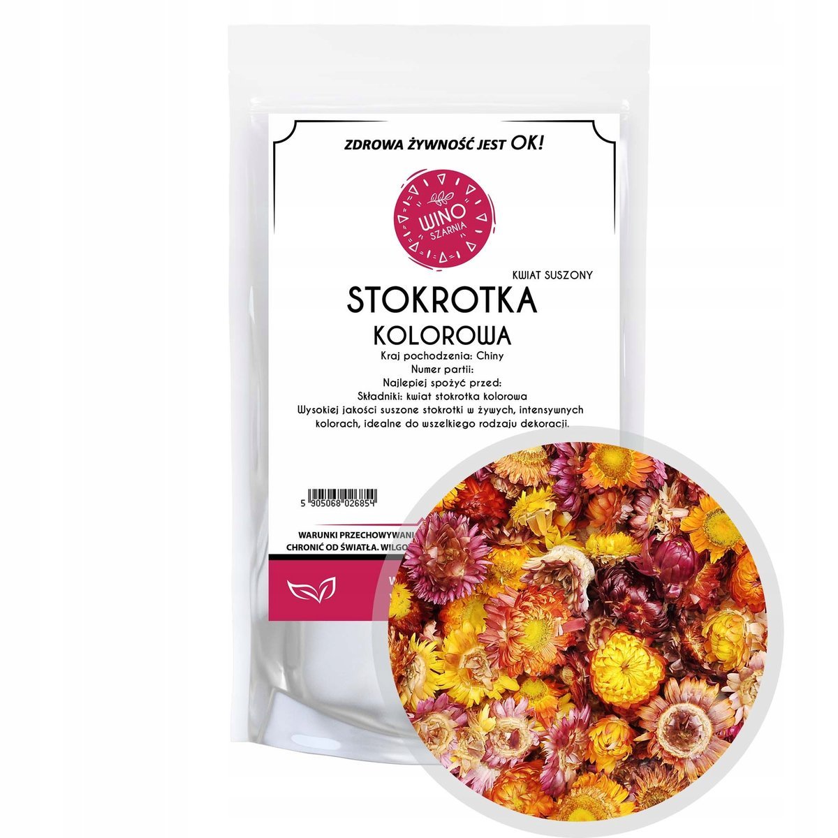 Stokrotka Kolorowa kwiat suszonu - 20g Kwiaty Jadalne