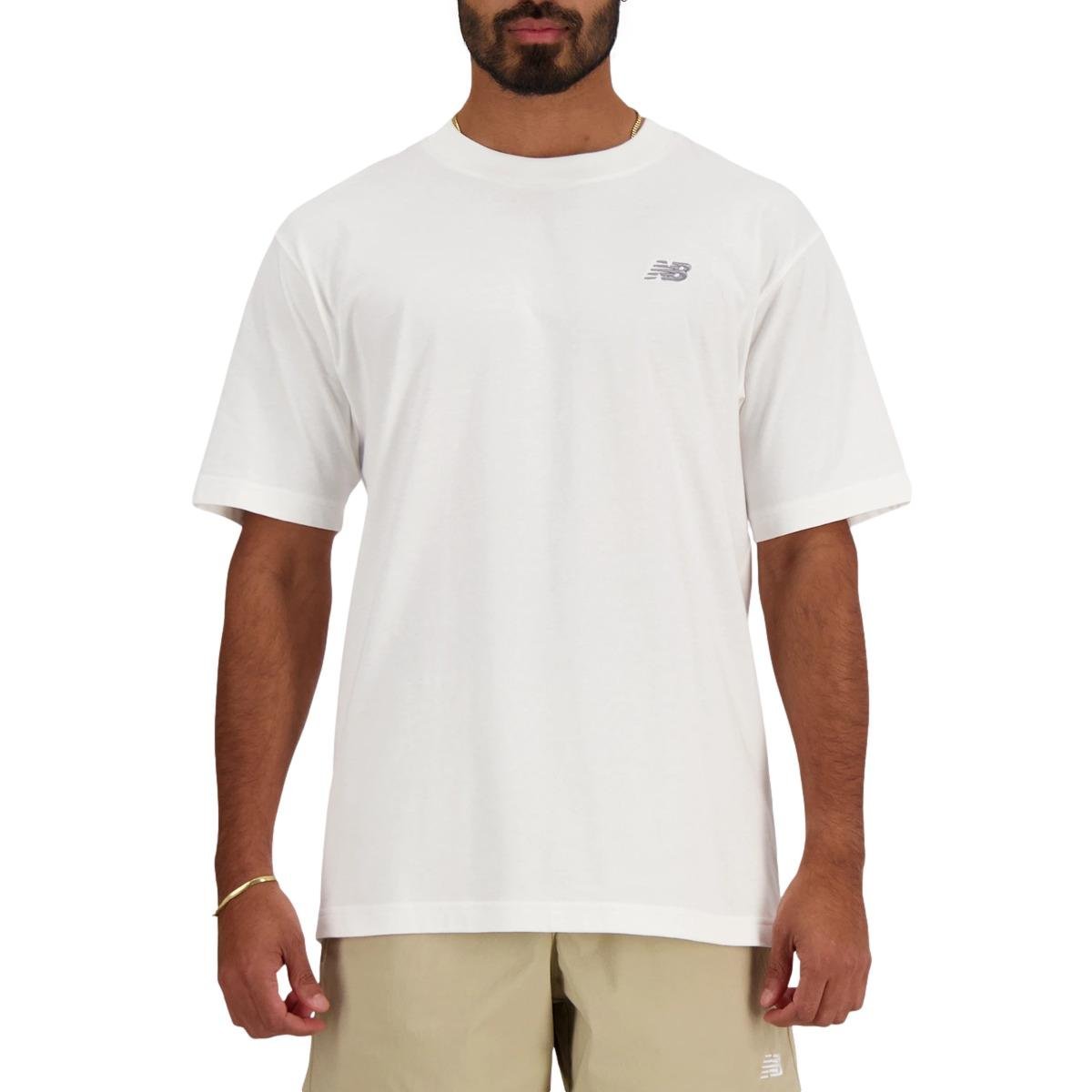 Koszulka męska NB MT41509WT S/S NEW BALANCE SMALL LOGO Biała
