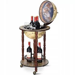 Costway Barek globus na alkohol w stylu vintage HW58775 - Stojaki na wino - miniaturka - grafika 1