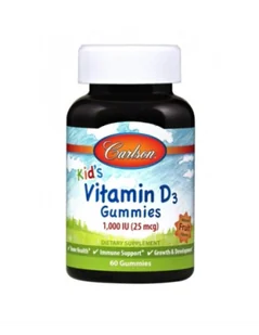 Carlson Labs - Kid's Vitamin D3 Gummies 1000 IU, 60 żelek - Witaminy i minerały - miniaturka - grafika 1