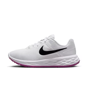 Nike Damskie W Revolution 6 NN Sneakersy, Białe/Czarno-Żywe Sifur-Vivid Purp, 37,5 EU, Biały Czarny Żywy Sulfur Vivid Purp, 37.5 EU - Sneakersy damskie - miniaturka - grafika 1