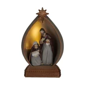 Ozdoby bożonarodzeniowe - Szopka bożonarodzeniowa LED 23 cm HOLY FAMILY VILLA ITALIA - miniaturka - grafika 1
