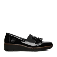 Półbuty damskie - Półbuty Rieker 53751-00 Czarny - miniaturka - grafika 1