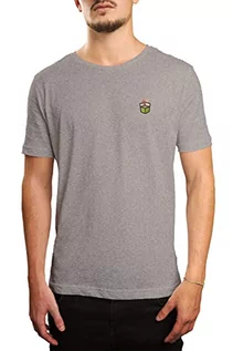 Koszulki męskie - Green Fish Męski T-shirt DE-GF-TS-003680, szary, XL - grafika 1