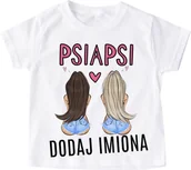 Koszulki dla dziewczynek - koszulka dla 2 przyjaciółek z imionami - miniaturka - grafika 1