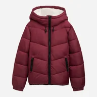 Kurtki damskie - Kurtka zimowa krótka damska Tom Tailor 1042887 XS Bordowa (4068127228024) - miniaturka - grafika 1