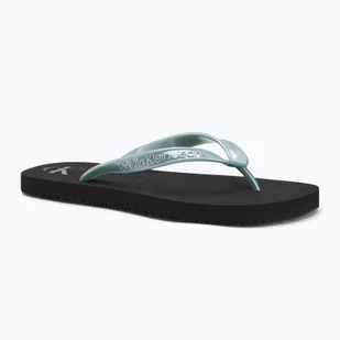 Japonki damskie Calvin Klein YW0YW01719 Beach Sandal Monologo Tpu black/cloud blue - Klapki i japonki damskie - miniaturka - grafika 1