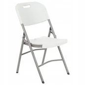 Krzesła - Krzesło Cateringowe Ogrodowe Składane białe - miniaturka - grafika 1